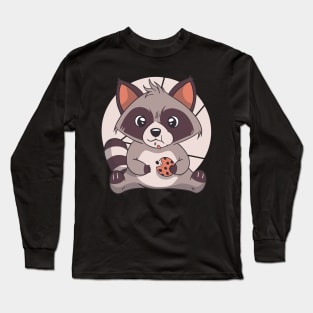 raccoon is cute and lovely animal Long Sleeve T-Shirt